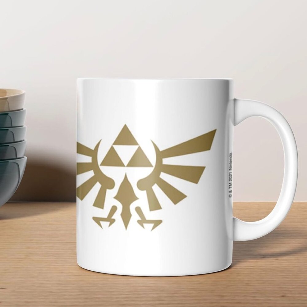 Legend Of Zelda Hyrule Crest-Ocher Ceramic Mug 11oz Brand New